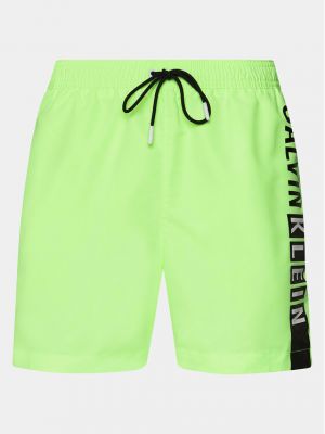 Priliehavé šortky Calvin Klein Swimwear zelená