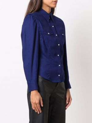 Přiléhavá košile Isabel Marant modrá