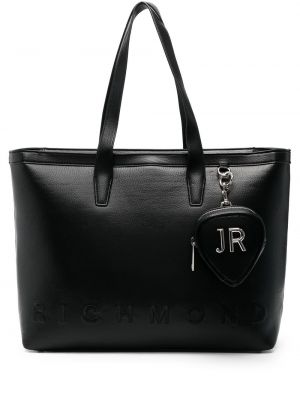 Trykt shoppingbag John Richmond svart