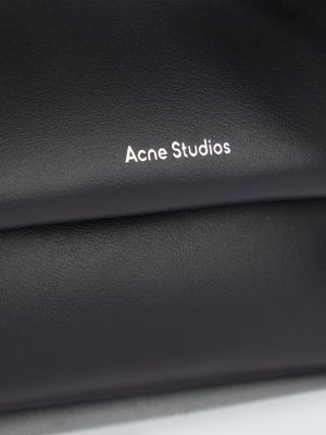 Torba na ramię skórzana Acne Studios czarna