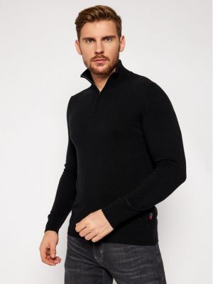 Džemper s patentnim zatvaračem Woolrich crna