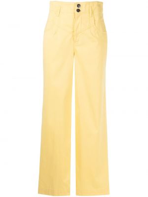 Mom jeans bawełniane Fleur Du Mal, żółty