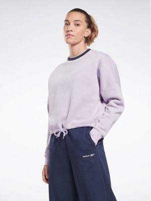 Relaxed fit džemperis Reebok violetinė