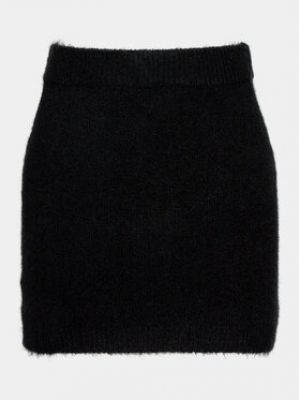 Jupe courte en tricot Gina Tricot noir