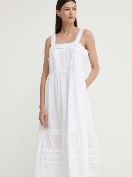 Sukienka długa bawełniana Levi's biała