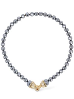 Collier avec perles chunky Timeless Pearly gris