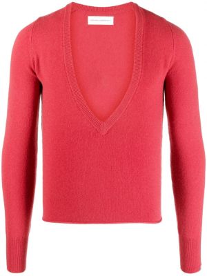 Maglione di cachemire con scollo a v Extreme Cashmere rosso