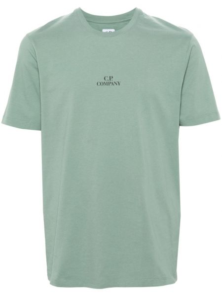 T-shirt aus baumwoll mit print C.p. Company grün
