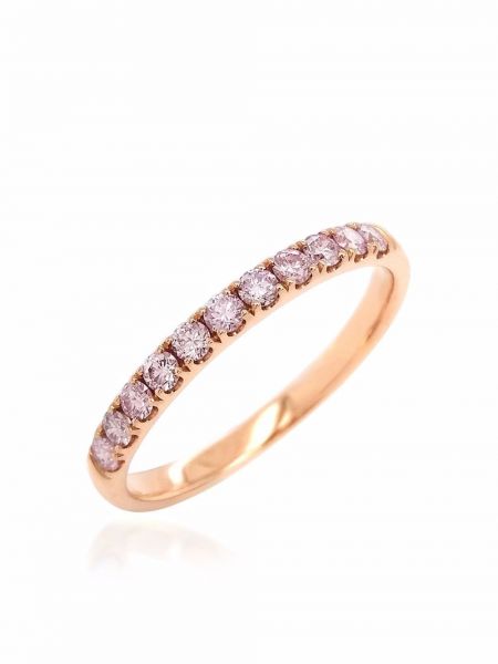 Rožinio aukso žiedas su argyle raštu Hyt Jewelry
