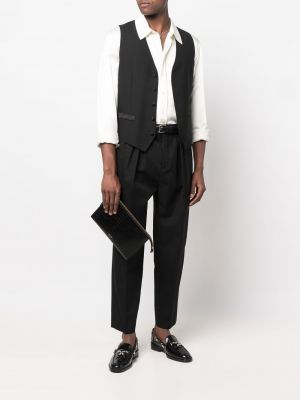 Pantalon en laine slim Saint Laurent noir