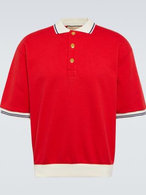 Bavlnené tričko s potlačou Gucci - červená