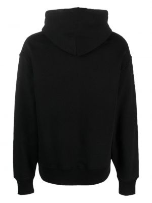 Kokvilnas kapučdžemperis ar apdruku Egonlab melns