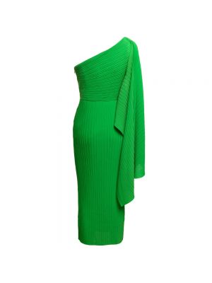 Vestido midi plisado Solace London verde