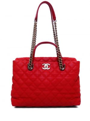 Borsa shopper trapuntata Chanel Pre-owned rosso