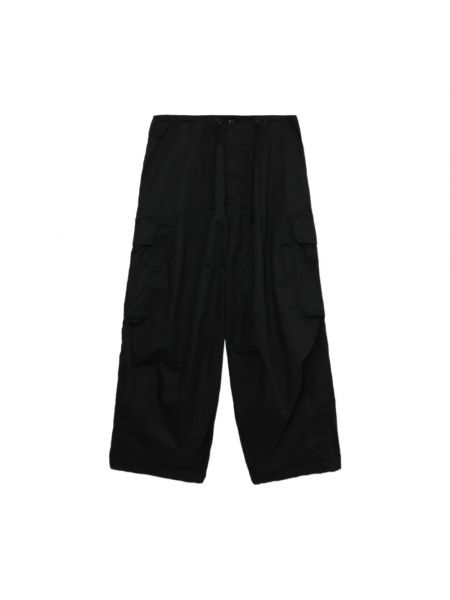 Czarne spodnie cargo bawełniane Needles