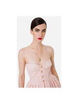 Mini vestido de tweed Elisabetta Franchi rosa