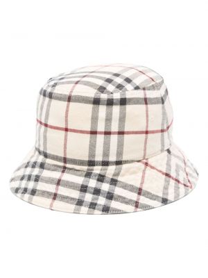 Карирана памучна шапка бежово Burberry