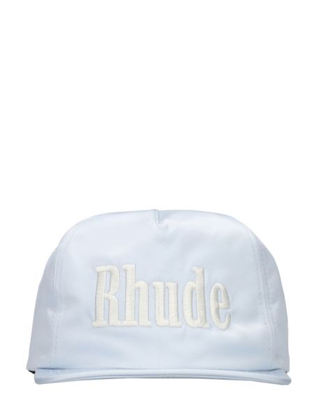 Сатенена шапка Rhude синьо
