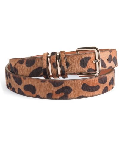 Cinturón de cuero leopardo La Redoute Collections