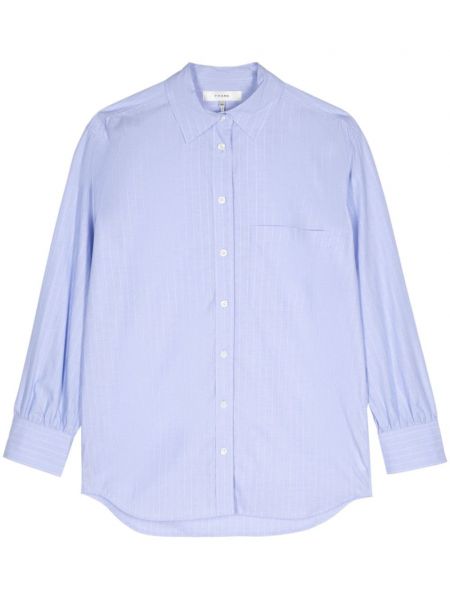 Chemise longue à rayures Frame bleu