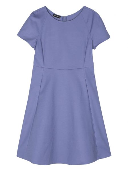 Bavlněné šaty Emporio Armani fialové