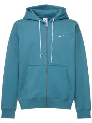 Pamučna hoodie s kapuljačom s patentnim zatvaračem Nike