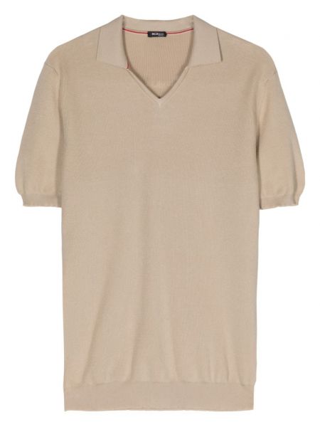 Poloshirt aus baumwoll Kiton beige