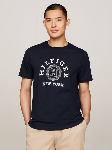 Camiseta con estampado manga corta Tommy Hilfiger azul
