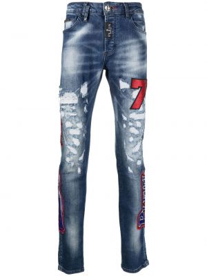 Lav midje jeans med normal passform Philipp Plein blå