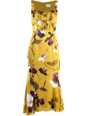 Φλοράλ αμάνικη μίντι φόρεμα με σχέδιο Erdem