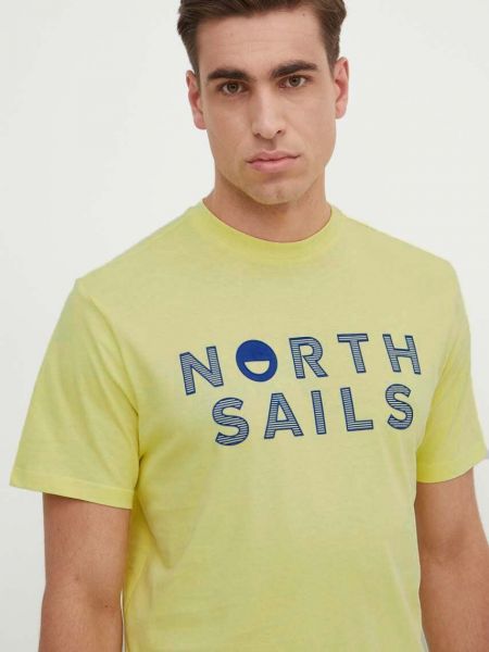 Koszulka bawełniana North Sails żółta