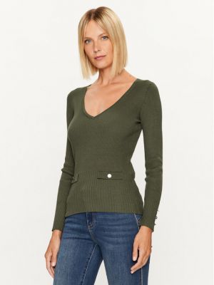 Пуловер slim Morgan зелено
