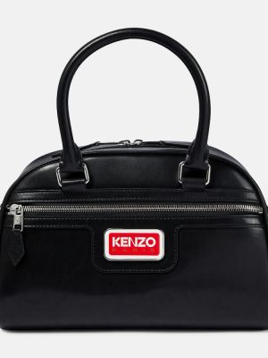 Кожени шопинг чанта от изкуствена кожа Kenzo черно