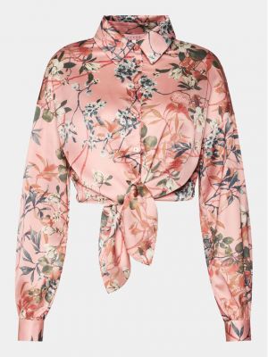 Satenska srajca s cvetličnim vzorcem Guess