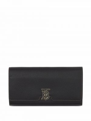 Portefeuille en cuir Burberry noir