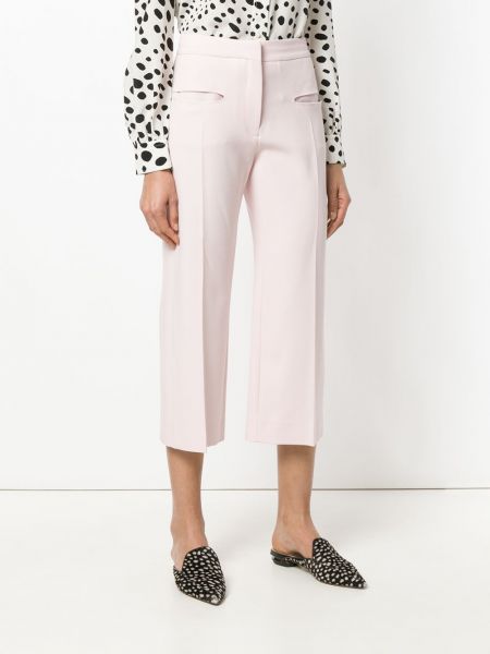 Kalhoty relaxed fit Carven růžové