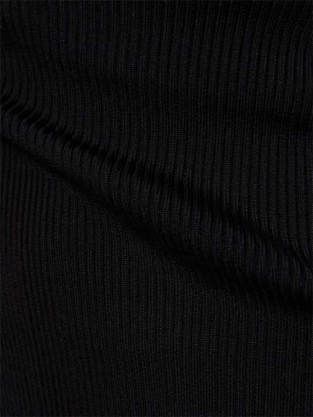 Viskózové midi šaty Self-portrait čierna