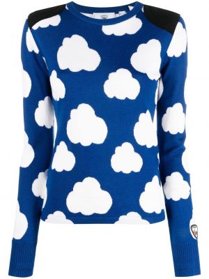 Sweter z nadrukiem Rossignol niebieski