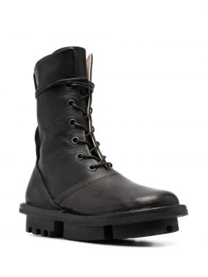 Ankle boots sznurowane skórzane koronkowe Trippen czarne