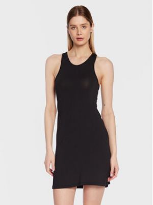 Slim fit priliehavé šaty Calvin Klein Swimwear čierna