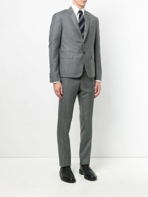 Slim fit oblek Thom Browne šedý