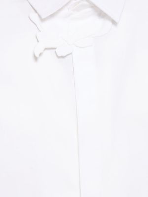 Chemise en coton à fleurs Valentino blanc