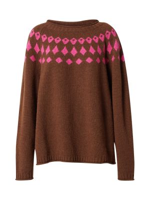 Пуловер Culture кафяво
