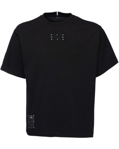 Haftowana T-shirt z nadrukiem bawełniana Mcq Alexander Mcqueen - сzarny