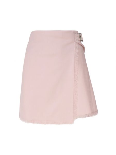 Mini spódniczka w kratkę Burberry różowa