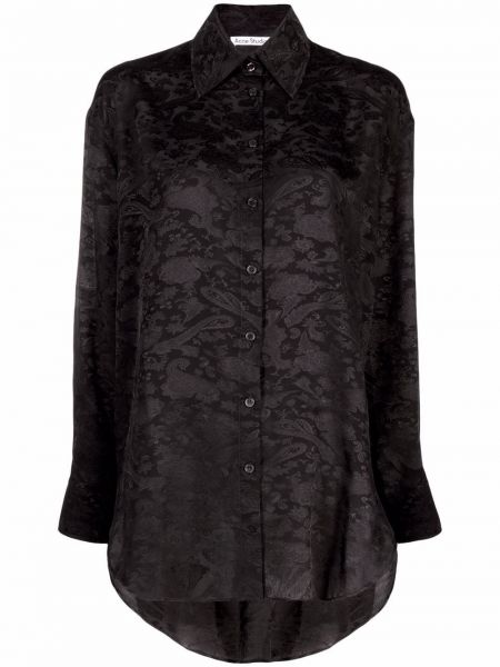 Camisa de cachemir con estampado de cachemira de tejido jacquard Acne Studios negro