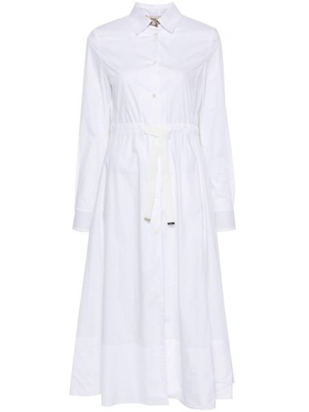 Βαμβακερή μάξι φόρεμα Herno λευκό