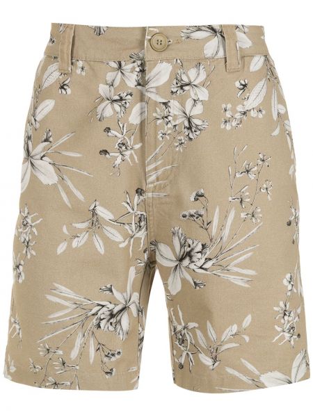 Bermuda kratke hlače s cvetličnim vzorcem Osklen rjava