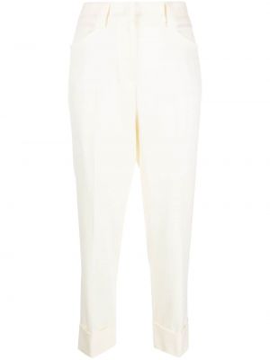 Μάλλινο παντελόνι Fabiana Filippi λευκό