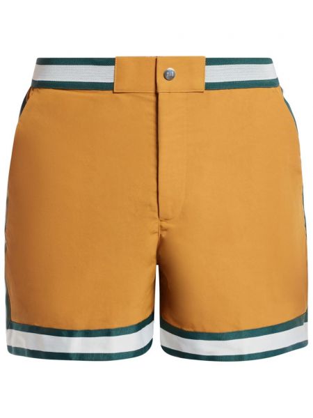Kratke hlače s črtami Ché rumena